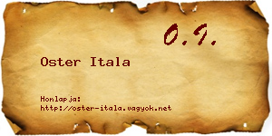 Oster Itala névjegykártya